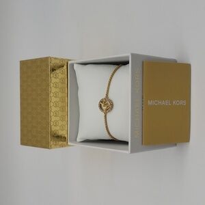 1799- Michael Kors Women's Slider Bracelet Gold Tone NWT